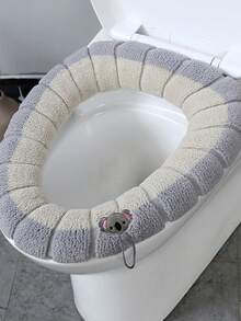 1件/2件/4件加厚马桶套，可拆卸马桶垫，针织保暖通用马桶套，可洗马桶垫，冬季柔软马桶套，马桶配件