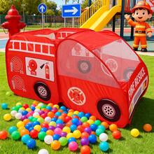 Large Size Dual-Ladder Fire Truck Children's Tent, Indoor & Outdoor Fire Truck Theme Playhouse, Kids Role Play Themed Tent, Suitable For Boys & Girls, Best Birthday & Holiday Gift, Imaginative Role-Playing Game