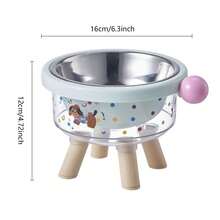 1pc High-Quality Pet Bowl, Anti-Slip & Anti-Spill Cat/Dog Stainless Steel Food Water Bowl, Large Capacity - Nhiều màu - Xem 8