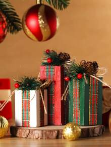 Nastro scozzese a quadri natalizio da 25 iarde per rotolo, con bordo dorato, per artigianato natalizio, confezione regalo, decorazione albero di Natale, bouquet natalizi, decorazione torte, decorazioni natalizie, decorazioni invernali per la casa, regali di Natale, decorazioni natalizie