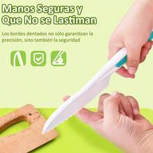 13 Piezas Montessori Herramientas Cocina para Niños, Cuchillos para Niños, Utensilios de Cocina para Niño, Juego de Cocina Infantil Cocinar y Cortar Pasteles, Regalo, Premio - 23 piezas - Ver 7