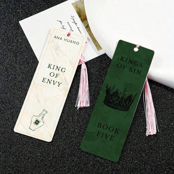 2 piezas Juego de marcadores elegantes, diseño de corona y poción, juego de regalo creativo y duradero a prueba de agua, perfecto para volver a la escuela, regalo de Navidad para lectores, colegas, amigos y familiares, incluye decoración aleatoria con borla