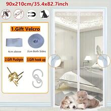 Magnetische Fliegengittertür - selbstschließend, schwer belastbar, handsfree Mesh-Abtrennung hält Insekten fern - tierfreundlich für Außentüren, Balkontüren, Schlafzimmertüren und mehr