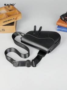 Men's Waist Bag Chest Bag Adjustable Shoulder Strap For Running Commuting Sports Outdoor Personalized Saddle Bag, Casual Street Style Crossbody Bag For Young Men , Zipper Shoulder Bag Lightweight Simple Solid Color Messenger Bag Gun Holster Pouch Belt Bag Festival Phone Bag