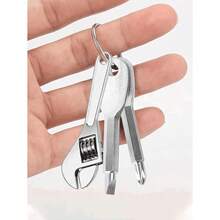 3pcs Mini Screwdriver Set With Keychain, Adjustable Metal Pocket Tool Kit, Suitable For Camping Accessories, Multifunctional Mini Wrench Keyring - Universal Tools For Car, Bicycle, Motorcycle Repair - Creative Gifts For Men - 彩色 - 查看 1