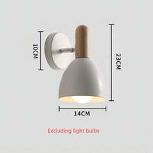 1pc Nordic Macaron Wall Lamp, Bedroom Bedside Lamp, Modern Minimalist Dining Room Hallway Staircase Living Room Lighting, Night Light - Small Macaron Wall Lamp - View 17