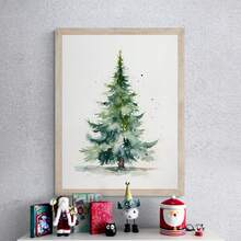 3 pièces/set, canevas murale, Décoration murale encadrée, Décoration de sapin de Noël vintage sur canevas, Imperméable, Convient pour la décoration intérieure et extérieure - Parfait pour le salon, la chambre, la salle de bain, la salle à manger, les passionnés de décoration de Noël et de la maison, Décoration de Noël