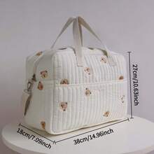 1 件米色大容量刺绣产妇医院包、单肩尿布包 - 米色 - 查看 23