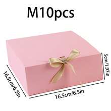 10pcs/5pcs/2pcs - White/Black/Pink/Brown Gift Box With Lid, Gift Box With Ribbon For Bridesmaid Proposal Box, Gift Box For Wedding, Birthday Gift, Shower Party And Other Parties, Valentine's Day Gifts, Valentine Day,Packaging, Birthday, DIY Making, Beauty Storage BOX,Graduation Gift Packaging, Wedding Party Decoration Box