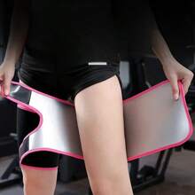 Adjustable Black Leg Sleeve, Leg Shaping Sleeve, Sports Thigh Sleeve, Suitable For Cycling, Running, Basketball - Silver - View 5