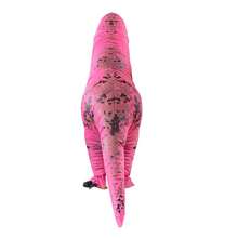 Disfraz inflable de Tiranosaurio Rex, adecuado para una altura de 1,5-2m, disfraz de dinosaurio para adultos para eventos deportivos, disfraz inflable de dinosaurio como accesorio para montar - Tiranosaurio Rex rojo rosa - Ver 3