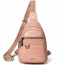 Sling Bag For Women Men Vegan Leather Crossbody Bags Fanny Pack Purse Backpack Over Shoulder Bag Travel Anti Theft,Vacation Essentials&Back-To-School Essentials - 粉色 - 查看 9