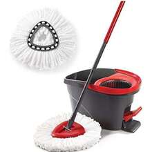 2 Pack Microfiber Spin Mop Replacement Heads, Compatible With 2-Tank RinseClean System, Machine Washable Refills (Blue) - 白色2 - 查看 3