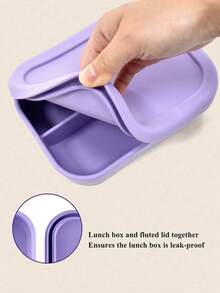 1 pieza Caja de almacenamiento de alimentos de silicona personalizada con patrón de nombre, vajilla personalizada, caja de cena portátil de un compartimento, caja de almacenamiento de tres compartimentos, caja de almacenamiento colorida, artículos esenciales para el hogar, conveniente y ordenada, regalos navideños