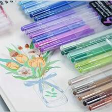 Languo Full-Color Handwriting Pen Set, 15 Boxes, Each Containing 6 Pens, 1.0Mm Multi-Color Drawing Pens, Creative Writing Gift Set, Suitable For Professional Artistic Use, Holiday Gifts, And Back-To-School Supplies