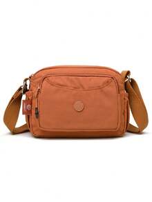 1pc New Fashion Solid Color Nylon Material Large Capacity Zipper Closure Multi-Color Optional Durable Adjustable Shoulder Strap Casual Backpack, Suitable For Daily Commute, Work, Business, Cycling, Walking, Carrying Kids - Multicolor - View 13