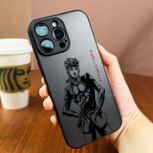 Custodia per iPhone S, stile anime, motivo 's Bizarre Adventure, custodia opaca per iPhone 16, 16E, 15, 14, 13, 12, 11 Pro, XR, XS, X, 8, 7, SE, Plus, Max, custodia rigida trasparente