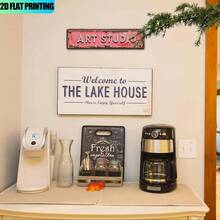 Retro "Art Studio" Metal Wall Sign - Rustic Aluminum Decorative Sign ( 4inchx16inch ) With Colorful Printing, Suitable Indoor And Outdoor Durable Decoration, Ideal Home, Kitchen, Farmhouse, Porch, And Garden