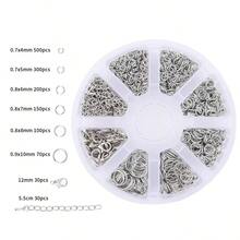 880pcsbox Of Open Rings Single Ring Open Connecting Rings DIY Hand-Made Jewelry Accessories O-Ring Connecting Rings