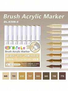 Marcadores de pintura acrílica recién actualizados, primer lanzamiento en línea. Tinta talla grande espesa, flujo talla grande suave, selección de colores talla grande completa. Adecuado para manualidades y suministros artísticos, se puede usar en plástico, vidrio, metal, bambú, lienzo, piedras, cerámica y textiles para manualidades, también adecuado para pintura artística profesional. Un regalo ideal para amigos y familiares.