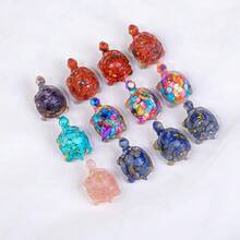 1 件天然水晶石龟雕像灵气石龟雕像护身符风水雕塑适用于家居办公室装饰圣诞礼物 - 海龜 - 查看 6