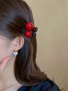 2 chiếc kẹp tóc nhỏ màu đỏ anh đào dành cho nữ, kẹp tóc mái, kẹp tóc lệch bên, kẹp tóc đuôi ngựa cao, phụ kiện tóc kẹp thời trang, kẹp tóc mùa đông, kẹp tóc mùa hè, kẹp tóc đi biển, kẹp tóc đi nghỉ mát. - Nhiều màu - Xem 4