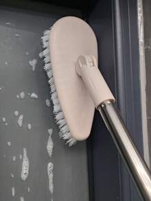 1pc Telescopic Floor Squeegee + Floor Brush Magic Broom, Household Scraper, Bathroom Squeegee, Large Size Floor Scraper, Suitable For Indoor Cleaning, Glass, Hair, Fine Dust, Liquid, Smooth Floors - Multicolor - View 5