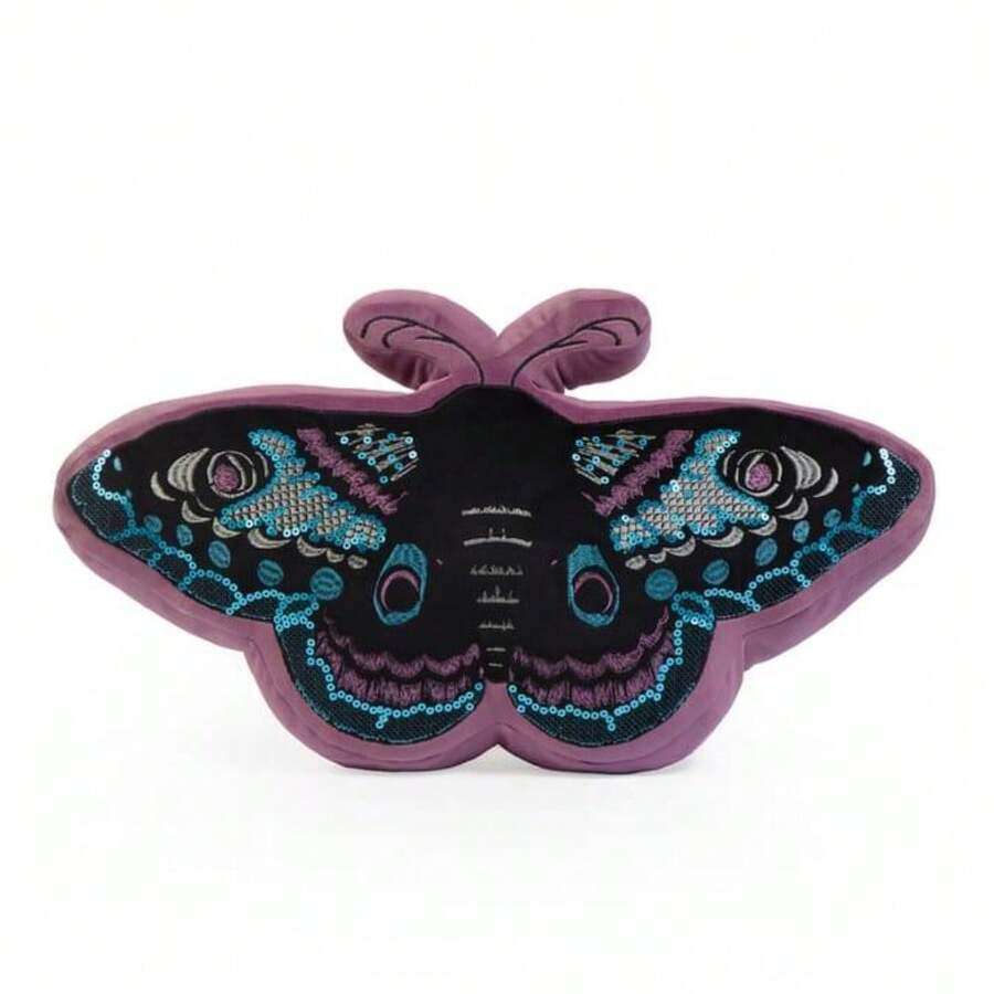 Mystic Midnight Moth Halloween Cushion Set - Spooky Stylish Hues & Gothic Flair, Essential For Haunted House Decor Ornaments & Halloween Home Decor - Default - View 1