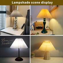 可折叠褶皱透明灯罩 - 创新简约设计，可拆卸重复使用，适用于落地灯、吸顶灯、台灯和卧室照明。是家居装饰、卧室、客厅、婚礼和节日装饰的理想之选。采用柔和漫射LED灯光 - 完美的装饰礼品！ - 彩色 - 查看 6