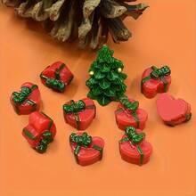 1/5/10 Stücke DIY Mini Harz Geschenkbox Modell Deko, perfektes Schmuckzubehör für Zuhause und Freunde (zufällige Farbe & Muster)