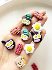 1/2/8pcs Food Shaped Clay Cutters, Suitable For Jewelry Making, Polymer Clay Baking Cutters, Egg Shaped Clay Tools, Jewelry Making Set - Clay Cutter - View 2