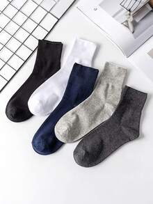 1/4/5 Pairs Mid-Calf Socks In Rock And Hip-Hop Style For Autumn And Winter, The Preferred Choice For Street Trendsetting Youths