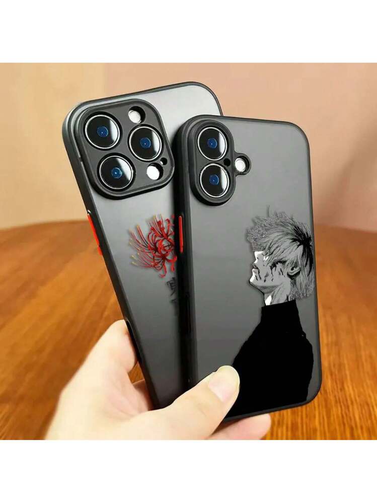 2 Custodie Per IPhone 13 Tokyo Ghoul | Cover In Silicone TPU Morbido | Antiurto Con Stampa Manga