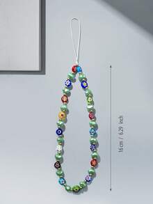 1 件珍珠贝壳和心形装饰配件吊饰，适用于手机链、相机带，适合送给母亲、家人、朋友、生日、节日的手机吊饰礼物 - 彩色 - 查看 4