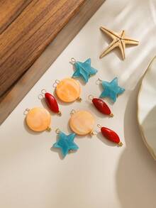 3 buc/pachet Pentagramă, rotundă, asimetrică, geometrică, cârlige pentru cercei din acrilic și oțel inoxidabil