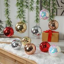9 piezas Juego de adornos navideños, Bolas de Navidad de 8CM, Decoración colgante brillante para el árbol de Navidad, Bolas decorativas de colores, Decoración colgante de discoteca, Adecuado para Navidad, Halloween, Boda, Día de San Valentín y Año Nuevo, Ideal para decoración de fiestas en el hogar y regalos de celebración, Decoraciones navideñas, Decoración de escena navideña Decoraciones navideñas para el hogar Regalos de Navidad Decoración navideña - Multicolor - Ver 11