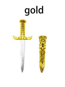 1pc Halloween & Christmas Bestselling Plastic Electroplated Pirate Sword Prop, Party Costume Accessory, Performance Weapon Toy (Distressed Craftsmanship, Minor Flaws Are Normal)