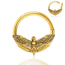 1pc Ear Gauges Skull Butterfly Ear Weights For Stretched Ear Plugs Body Piercing Tunnels Stainless Steel Body Jewelry Halloween - Round - View 13