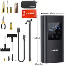 120W 数字轮胎充气泵，150 PSI 便携式空气压缩机，适用于汽车和摩托车，带 LED 灯