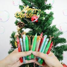 20/40 件 5 色迷你泡泡棒，圣诞元素设计驯鹿/圣诞树/雪花，圣诞节庆祝活动，感恩节新年，主题生日，婚礼，夏季户外礼物，适合女孩男孩（不含泡泡水） - 彩色 - 查看 3