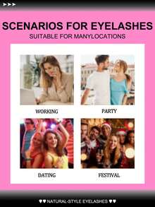 False Lashes 7pairs Faux Mink Lashes Tail Elongated False Eyelashes Gift For Women & Girl