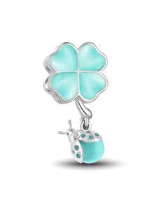 1Pc Fashionable 925 Sterling Silver Luminous Seahorse Beads Charms Fit For Women Bracelets Bangles DIY Jewelry Making And Daily Outfit Matching Jewelry Decoration For Girls