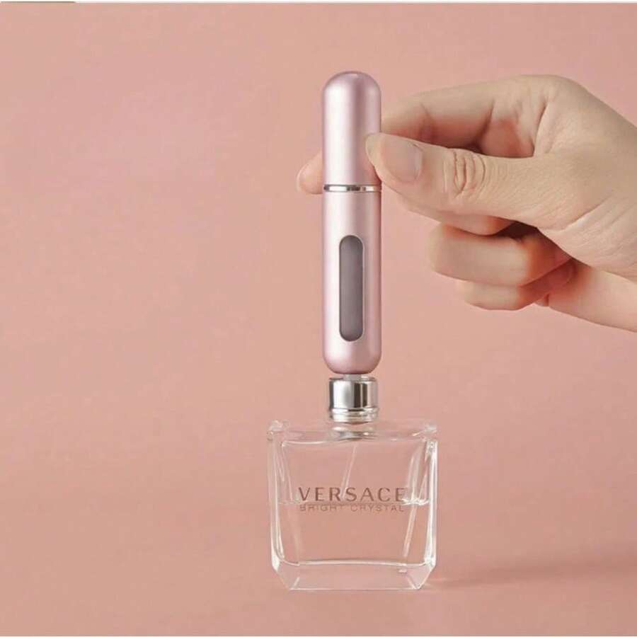 1PCS Perfume Bottle Sub-Bottle Rechargeable Spray Bottle Aluminum Portable Travel Cosmetics Sample Perfume Bottle - 5毫升;紫色;陽極氧化鋁+aS+PP - 查看 1