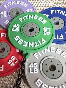 1pc Vibrant Colorful Keychain For Fitness Enthusiasts - Portable Unisex Design, Perfect As Backpack Charm, Key Ring, Key Chain, Car Interior Decoration, Ideal Gift For Gym Lovers To Attach To Gym Bags, School Bags Or Car Keys Christmas - Multicolor - View 7