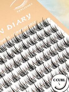 100 片/包 C 卷卡通风格假睫毛，加长和丰盈，可重复使用睫毛簇，适合日常、婚礼、约会、派对、音乐节、圣诞节、万圣节 - C - 查看 5