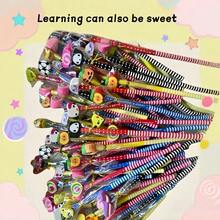 15/30 buc + 1 ascuțitoare, creioane din lemn HB de culoare aleatorie cu radiere - design creativ în formă de animal colorat, radiere înlocuibile, material din lemn natural potrivit pentru școală, birou și rechizite de artă