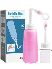 350ml/500ml Handheld Bidet For Feminine Hygiene Cleaning,Mini Handheld Bidet Sprayer For Personal,Portable Bidet Sprayer,Portable Bidet For Travel, Curved Toilet Flushing Spray Bottle 500Ml, Personal Hygiene Care, Features Soothing Spray, Ideal For Postpartum Use, Unisex Cleaning & Care - Multicolor - View 5