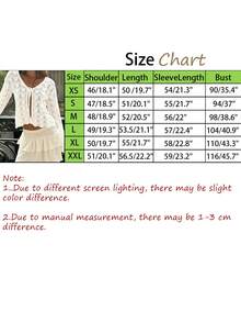 女士沙滩罩衫 - 镂空针织上衣，配蝴蝶结，V领宽松落肩设计，钩针编织比基尼短款上衣，系带喇叭袖长袖针织披肩，荷叶边下摆超大针织罩衫，春夏秋季