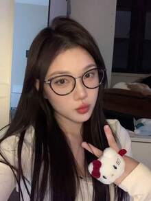 1 Kính mắt mèo phong cách retro vui tươi dành cho nữ - Màu đen cổ điển - Xem 6