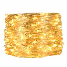 LED 串灯，电池/USB 供电，带遥控器，圣诞花环灯串，铜线闪烁灯，适用于家居花园派对圣诞树婚礼卧室新年装饰